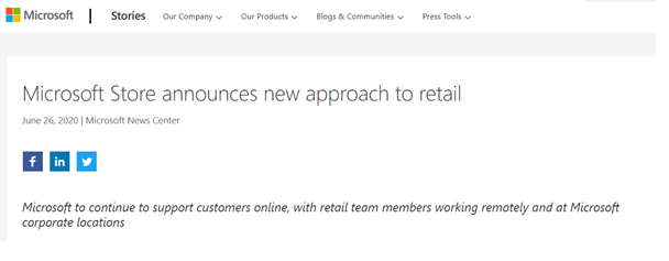 微軟宣布將永久關(guān)閉所有零售店：僅保留個別作為體驗中心(圖1)